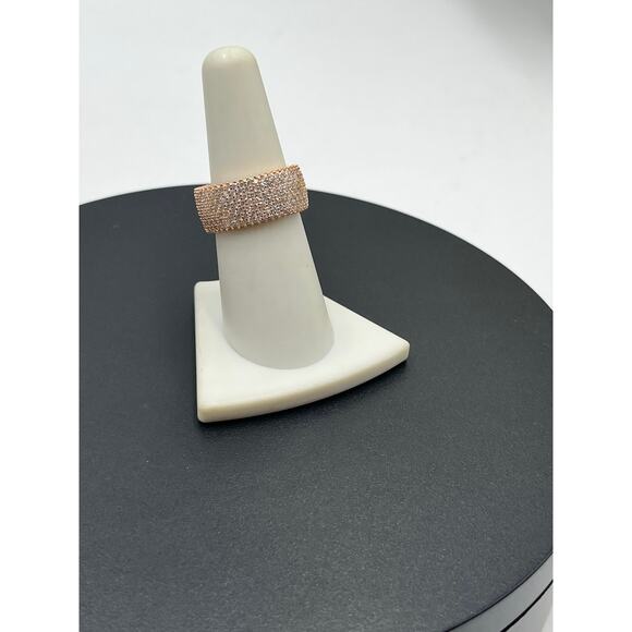 YGI 925 CZ Pave Wide Full Eternity Rose Gold Sterling Silver Band
Ring Sz 7.5 - Picture 4 of 9